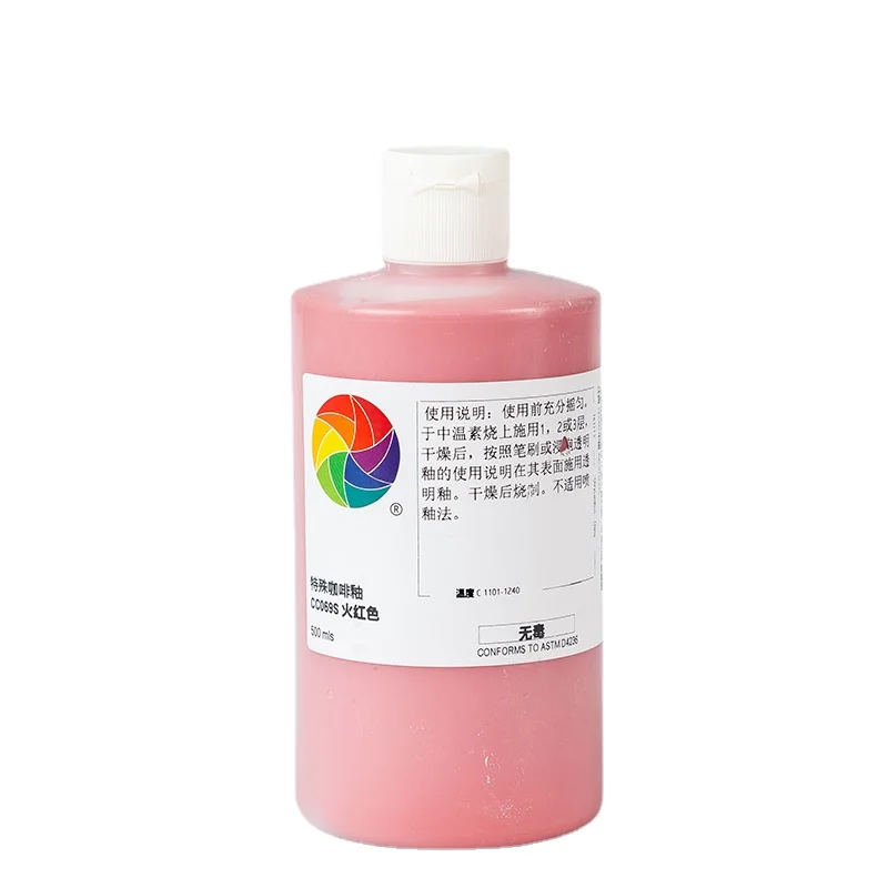 500ml Concentrated Color Glaze Color Agent Underglaze Painted Lead-free Ceramic Pigment Pottery Bar School Glaze