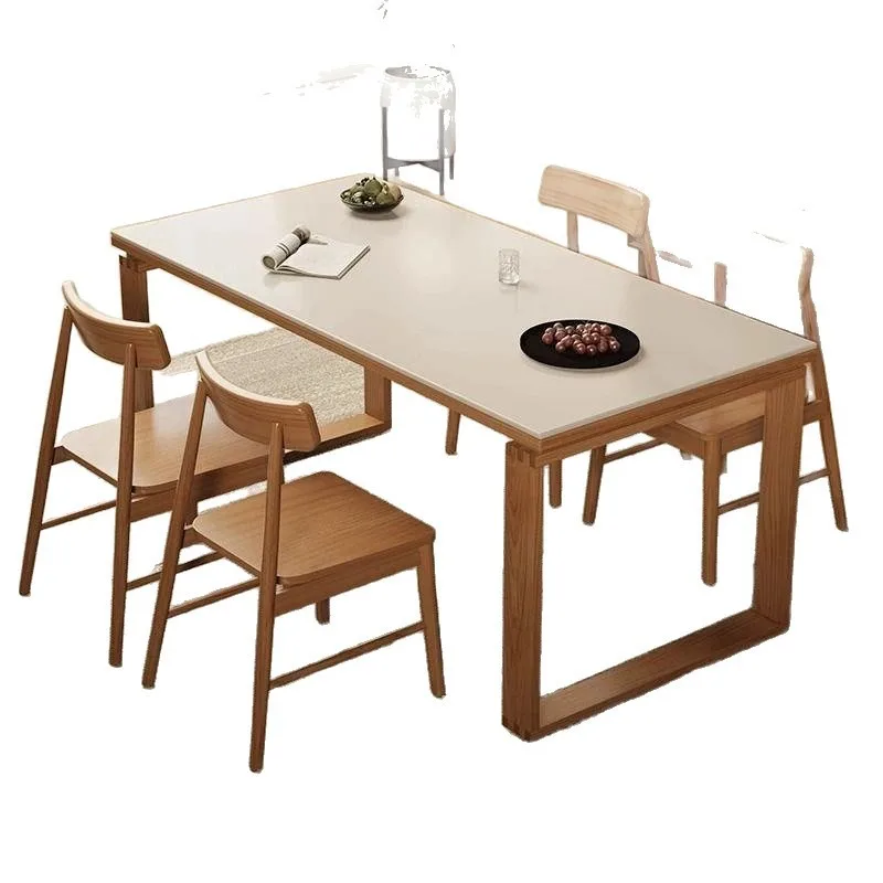 

Solid wood rock slab dining table modern simple living room desk workbench