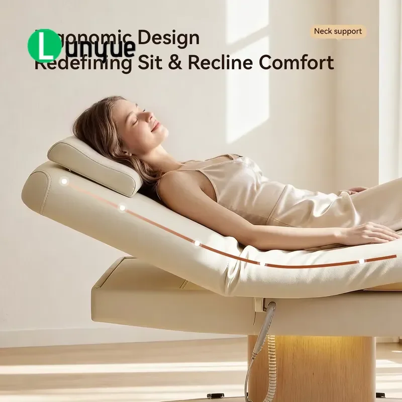 Minimalist Electric Beauty Bed Professional Facial Treatment Table for Beautician Studios and Spas Adjustable Height