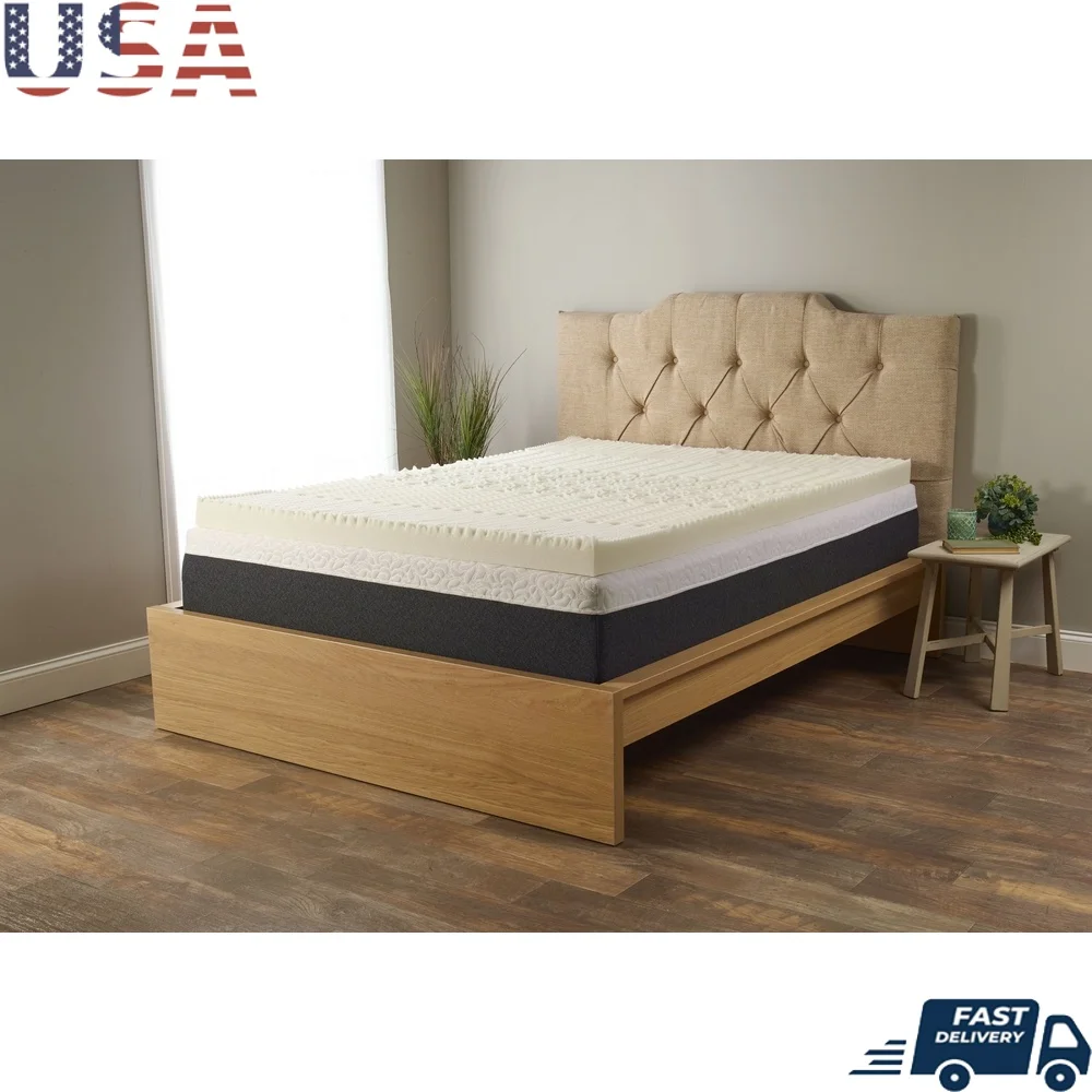 

Memory Foam Mattress Topper 5 Zone Twin Size 3 Inch Pressure Relief Hypoallergenic Ventilation Technology CertiPUR-US Certified