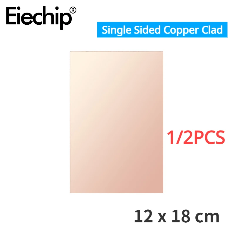 1/2PCS Single Sided Copper Clad Laminate PCB 12x18cm Copper Plated Universal Circuit Prototype Board for Etching DIY Pcbs Kit