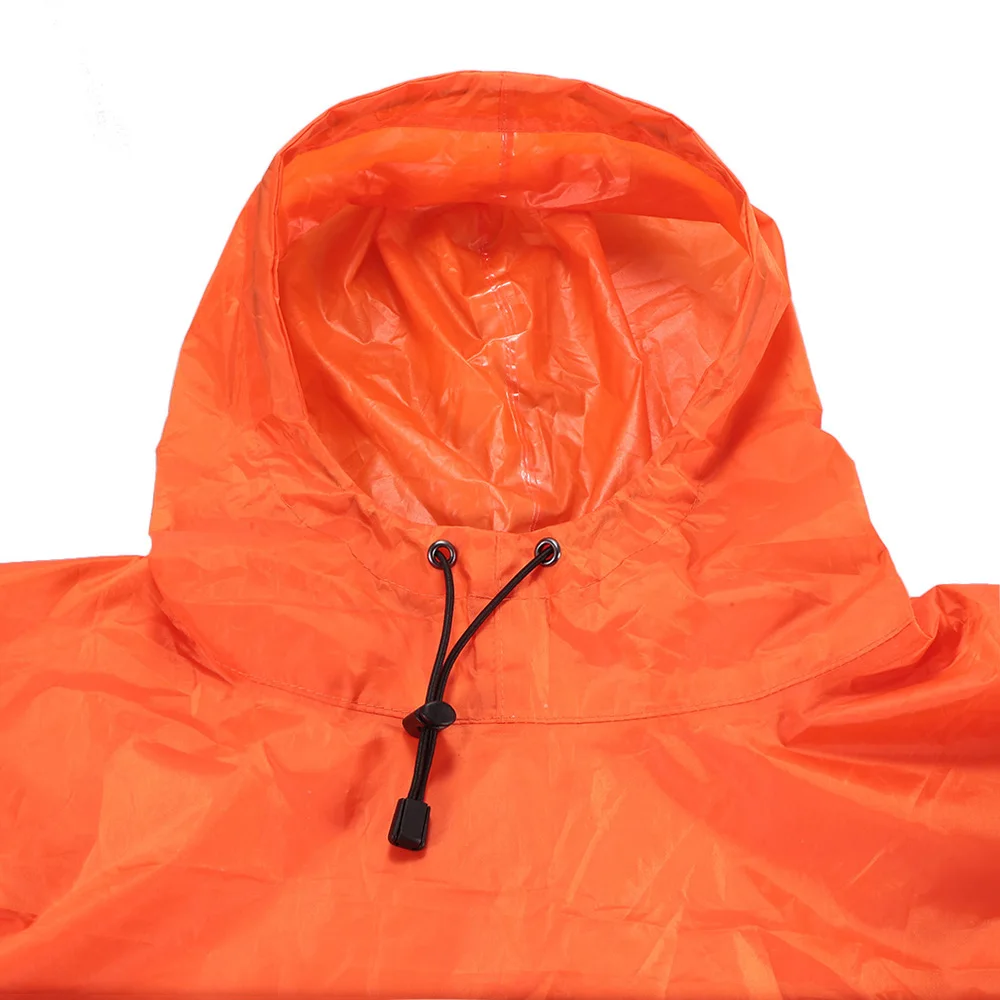 TOMSHOO Multifunctional Lightweight Raincoat with Hood Hiking Cycle Rain Cover Poncho Rain Coat Outdoor Camping Tent Mat