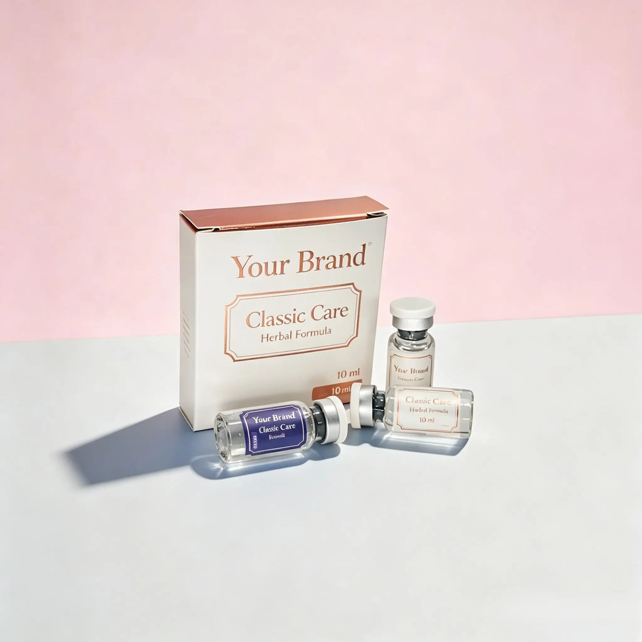 Custom Self Adhesive Vinyl Peptide Bottle Labels Waterproof HD Printed Sticker Boxes Fit Beauty Fitness Nutrition Vials