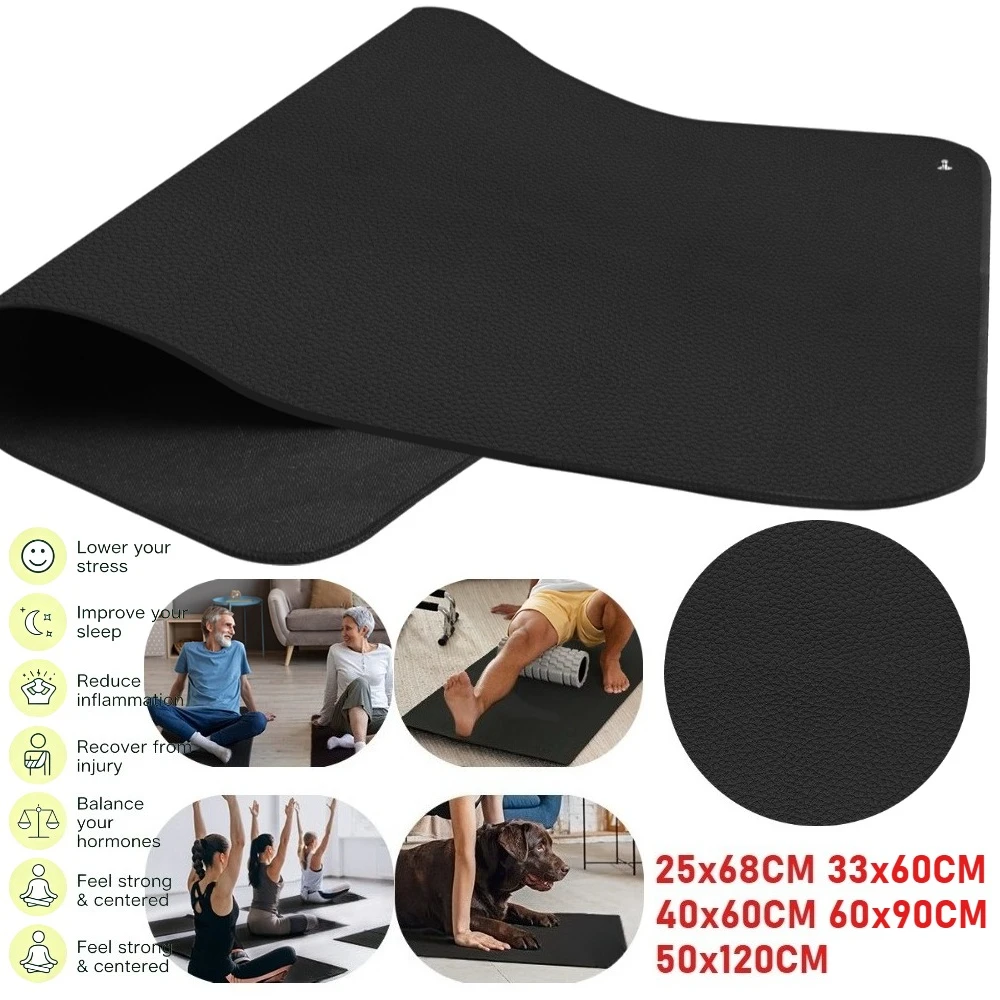 Grounding Mat for Desk Feet Floor Grounding Pad Non-Slip Backing Grounding Mat Improve Energy Sleep Assist & Helps with Anxiety
