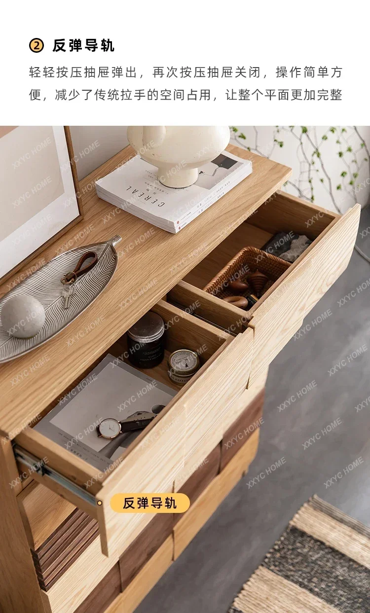 Style Wooden Shoe Cabinet Modern Natural Space Saving Entryway Shoe Rack Organizer Salon