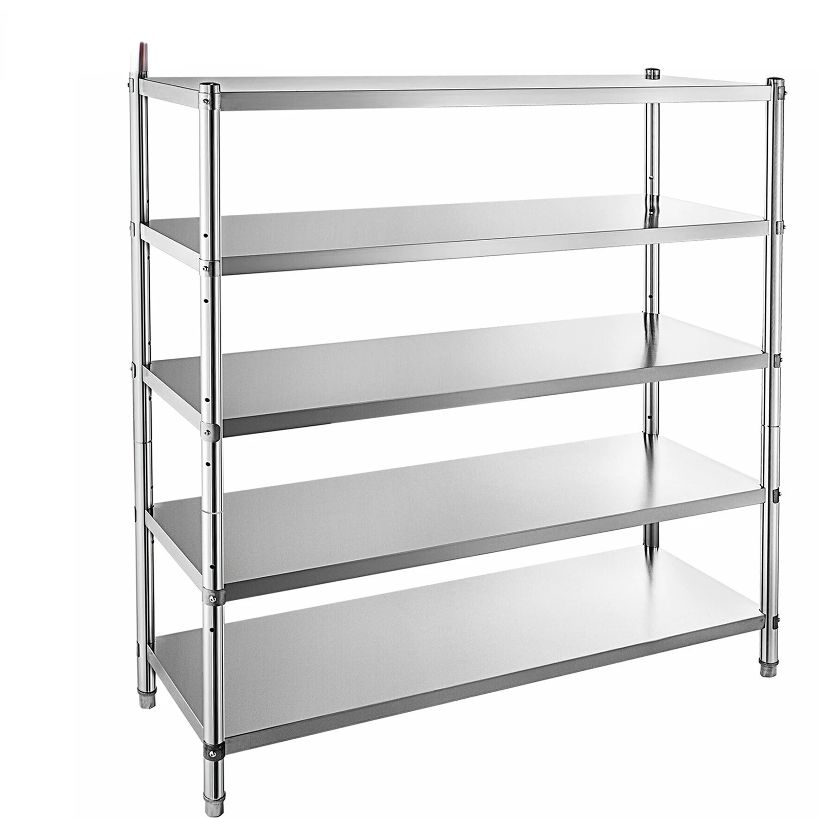 Commercial Storage Shelf Warehouse Rack Stainless Steel 4-Tier 5-Tier for Kitchen Living Room Garage Storing Kitchenware