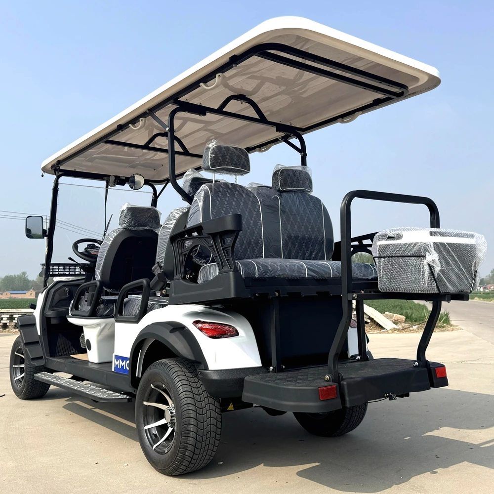 Customized Beach Resort Scenic Spot Manufacturer Vintage Folding Golf Cart Accessories Lithium Battery Electric Golf Carts