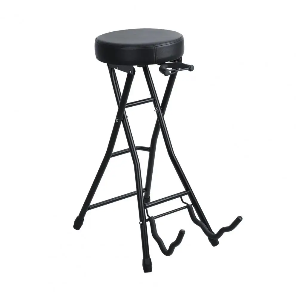 Табурет для гитары с мягким сиденьем — складной складной стул с выдвижным крючком, подставка для гитары, портативный для взрослых