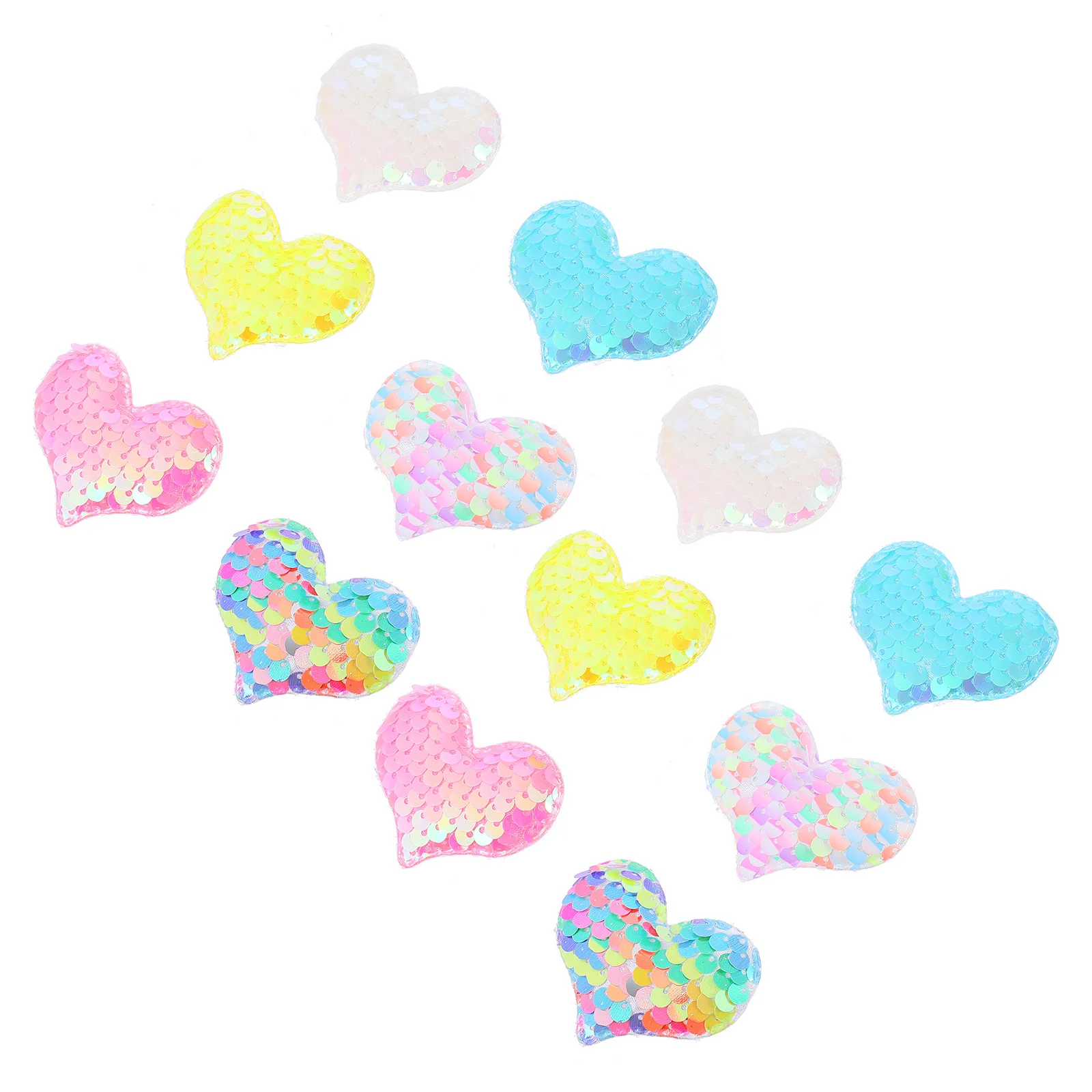 

12Pcs Glitter Heart Hair Clips Girls Side Barrettes Hairstyle Holder Kids Hair Grip Party Daily Fashion Heart Hairpin