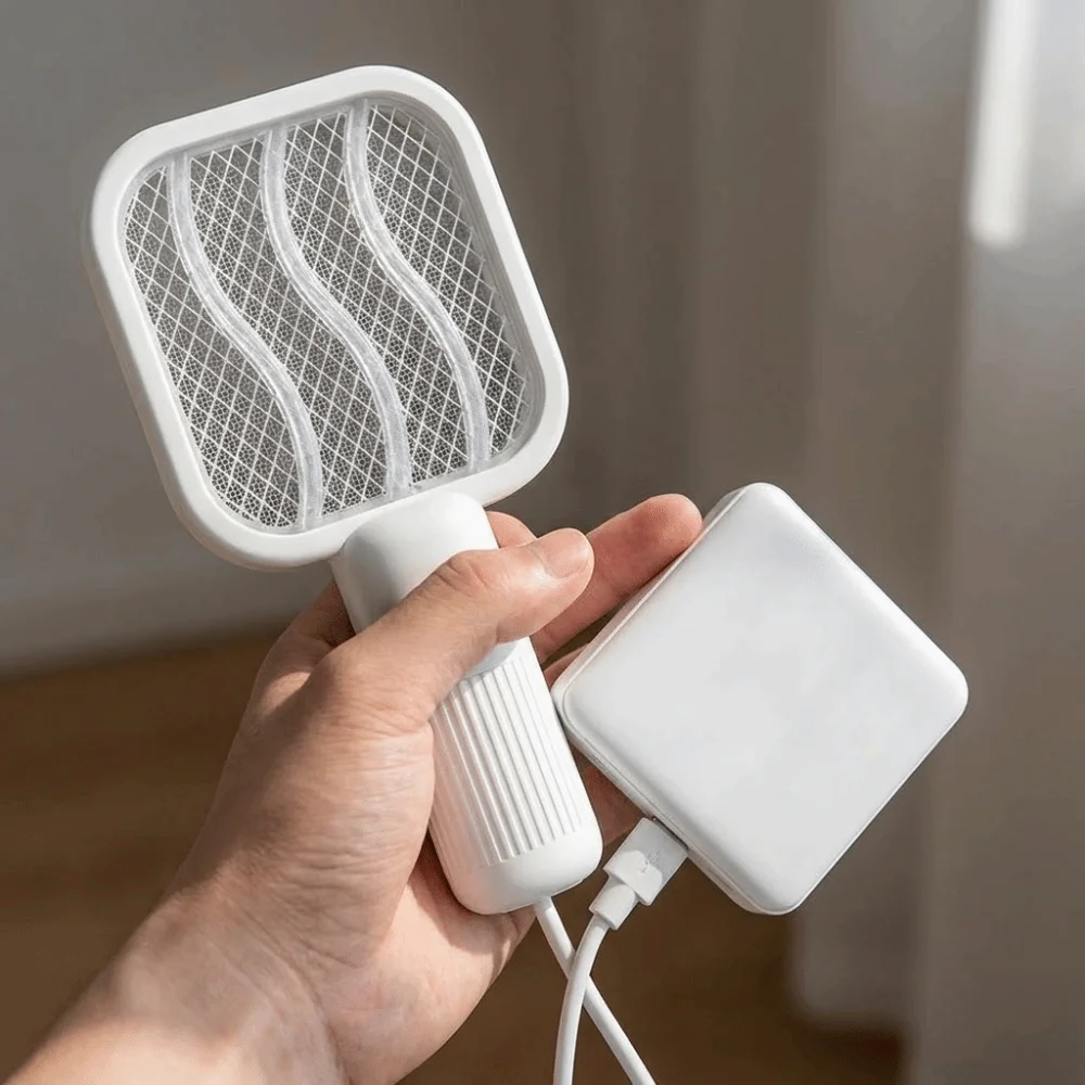 Multi-functional Mini USB Mosquito Swatter Portable Plastic Insect Racket Security Net Mosquito Killer Lamp Camping