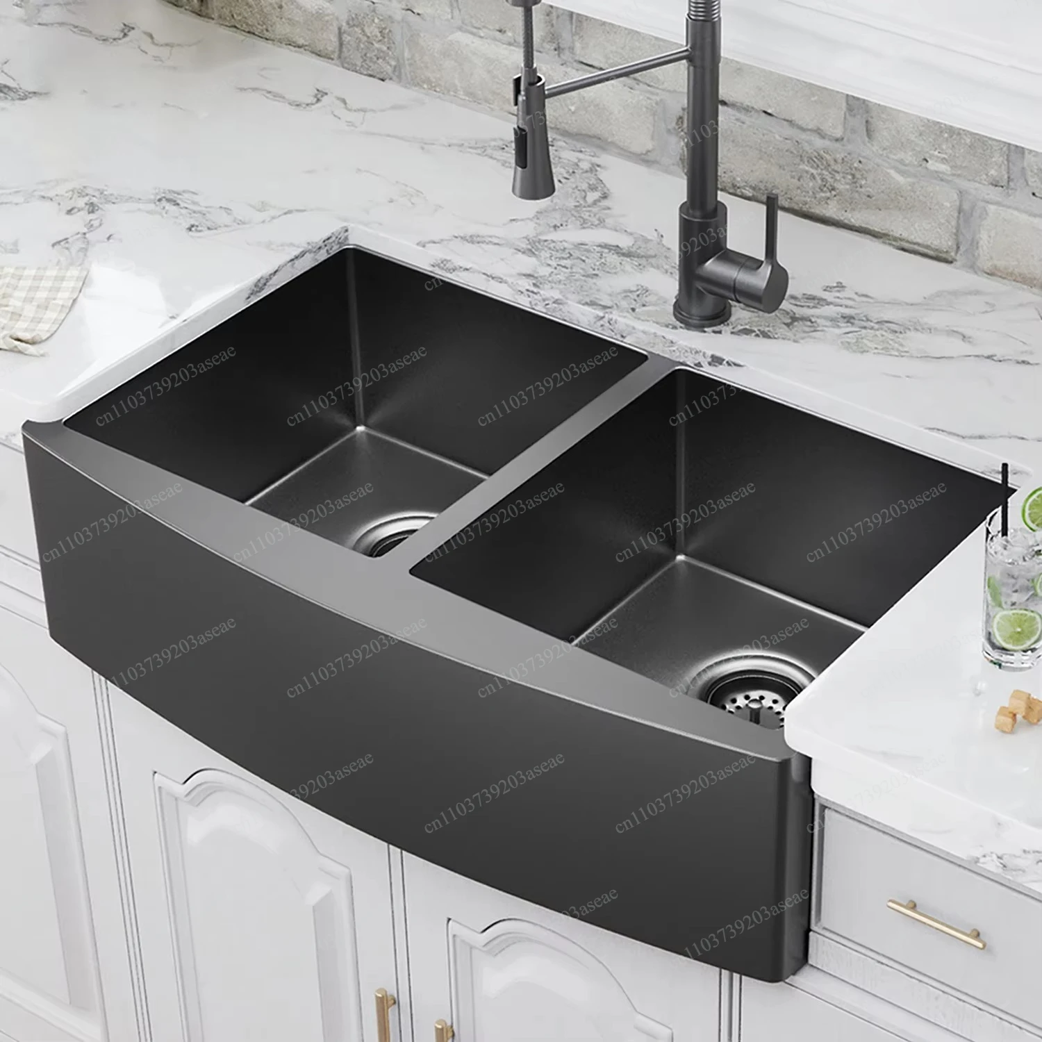 33In Double Basin Farm Sink Bathroom Apron Front Kitchen Sink