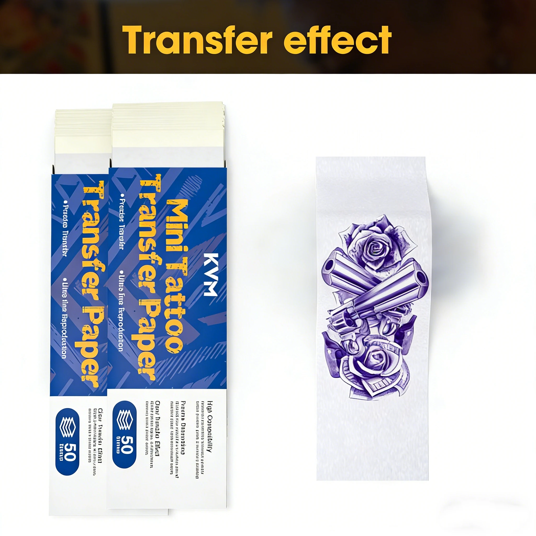 Mini Tattoo Transfer Paper 100 Sheets 4.19x12.01in Compatible with Portable Printers Tattoo Stencil Paper Tattoo Accessories
