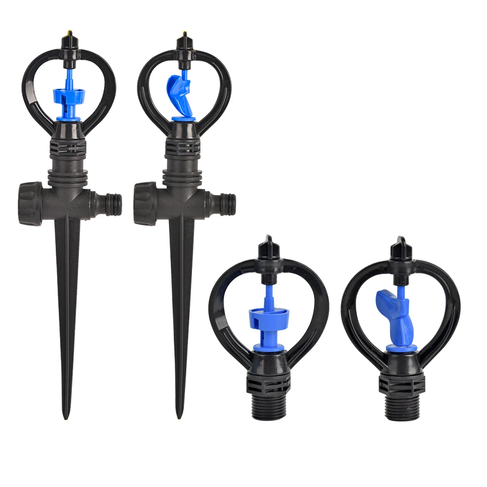 

1Pc Garden Lawn 360 Degree Rotating Sprinkler 1/2" Thread Scattering Nozzle Automatic Rotating Watering Nozzle With Support