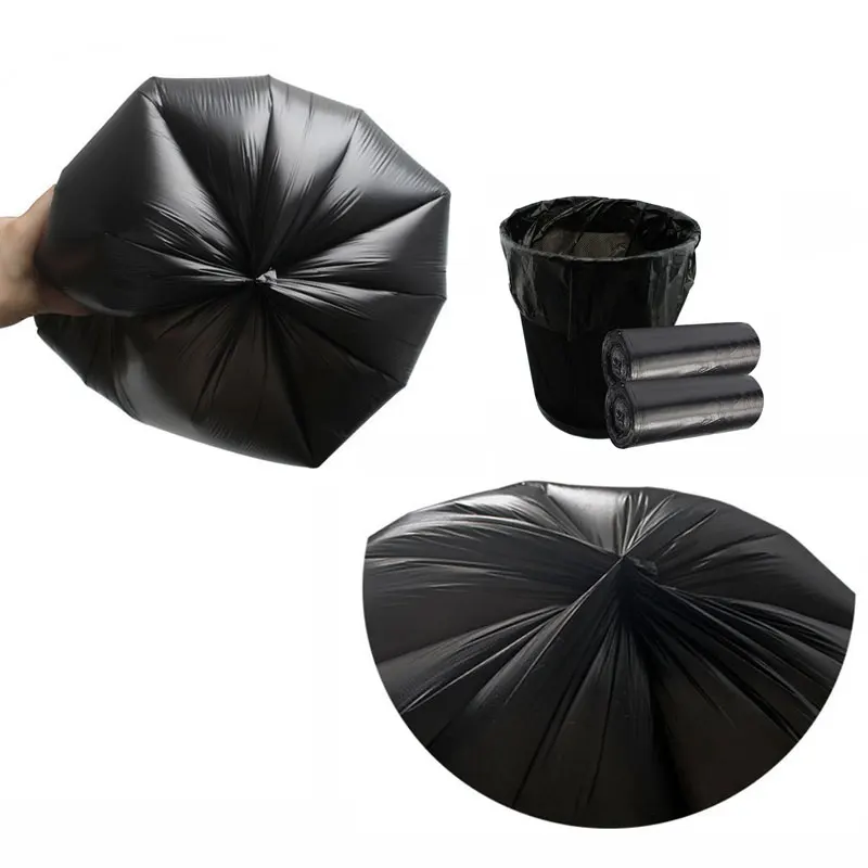 Household Black Rubbish Bag For Bathroom Garbage Bag Kitchen Points Off Trash Can Bin Rubbish Disposable Plastic Bags