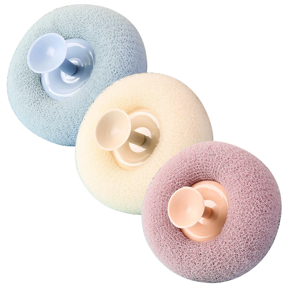 

3pcs Bath Loofah Body Scrubber Exfoliating Shower Ball Deep Cleansing Reusable Massage Tool For Women Travel Essentials