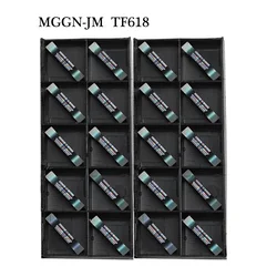 10PCS MGGN150 MGGN200 MGGN300 MGGN400 JM TF618 Slotted Cutting Carbide Insert CNC Lathe Grooving Turning Tool for MGEHR Holder