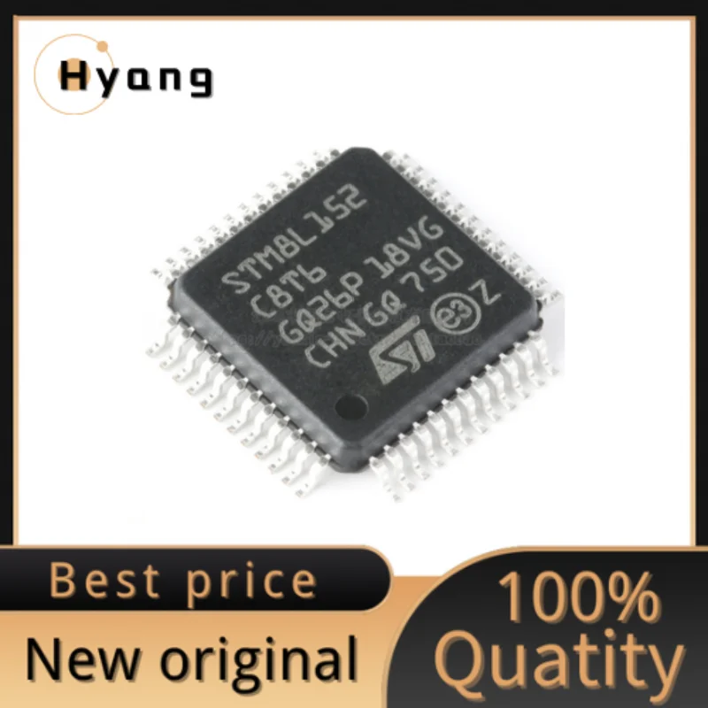 Original Genuine STM8L152C8T6 LQFP-48 16MHz/64KBFlash Memory/8-bit Microcontroller-MCU