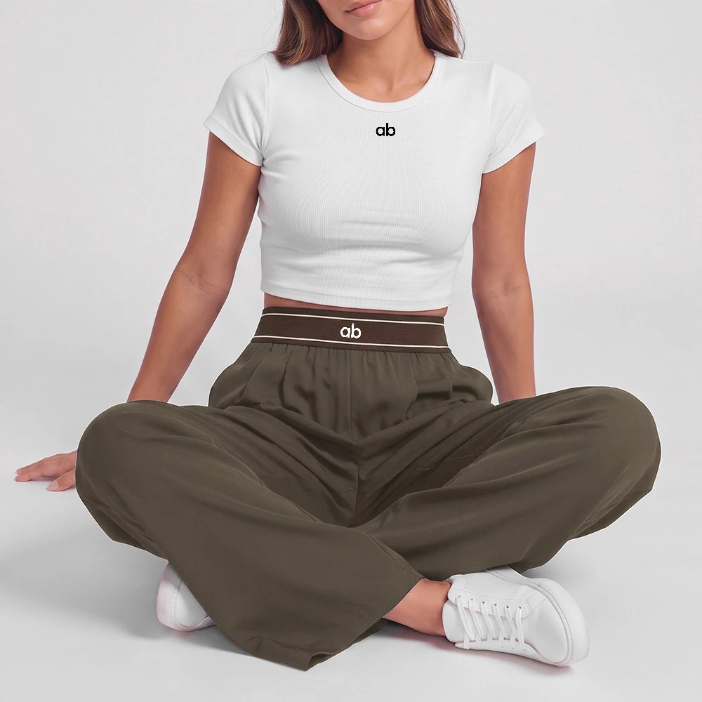 2026 Women's Loose Casual Sports High Waist Yoga Pants Breathable and Comfortable Versatile Trousers Women Wide Leg Sports Pants image 3