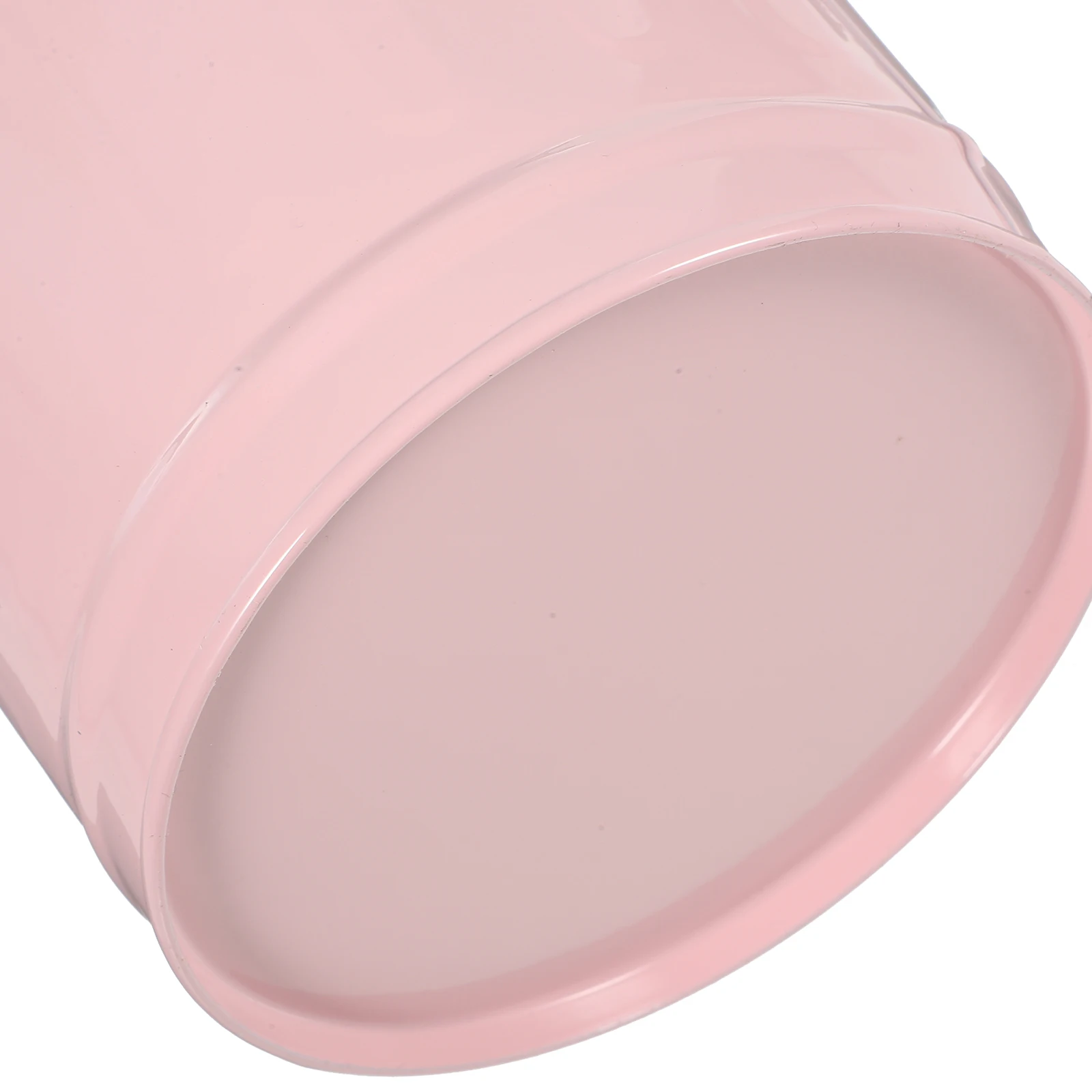 

Covered Desktop Trash Can Iron Large Capacity Lid Design Odor Proof Office Pen Holder Waste Basket Miniature Trash Can