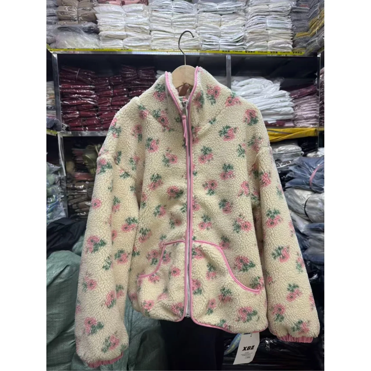 Doce sli algodão jaet feminino inverno vintage bordado franjas colete de pele de cordeiro versátil solto ajuste coreano sle