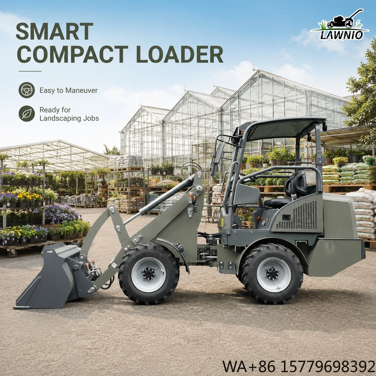 Agent Distributor Recruitment Electric Loader Quick Hitch  Suitable for Narrow Spaces Greenhouse Use Wheel Loader