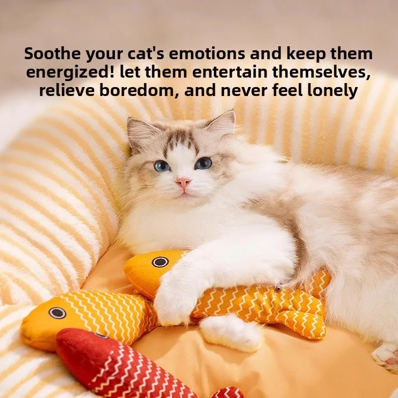 Catnip Cat Toys Fish-Shaped Toys Self-Entertainment and Entertainment Devices Cat Teasers Kitten Teeth-Cleansing Pet Supplies
