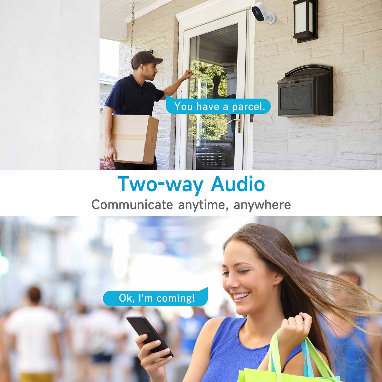 2.5K Sicurezza esterna wireless solare 2.4GHz 4MP WiFi Telecamera alimentata a batteria Visione notturna a colori Rilevazione movimento PIR Impermeabile