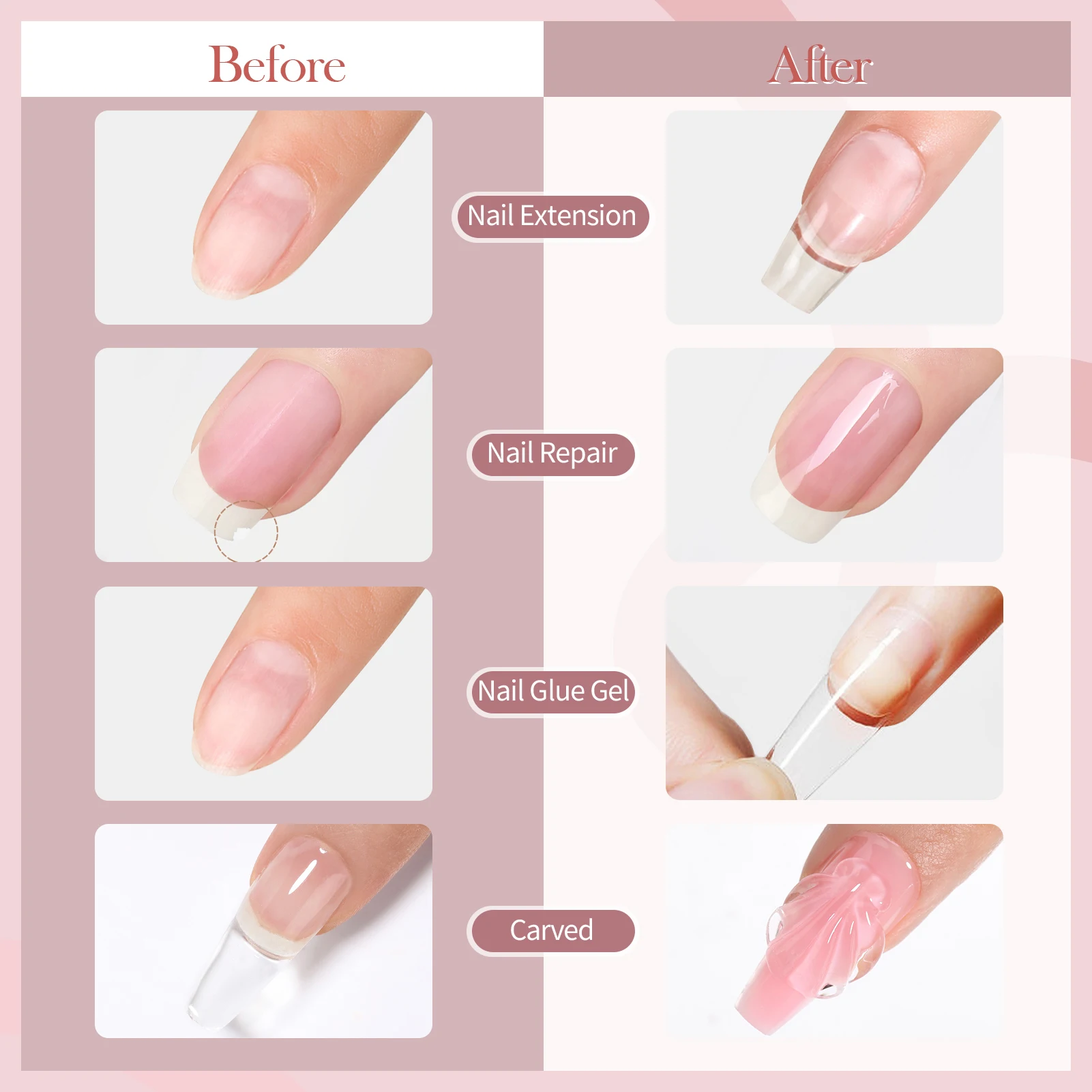 BORN PRETTY Non Stick Hand Solid Extension Nail Gel 15ml For Fake Nails Extend Clear Nude Vernis Semi Permanent Acrylic Gel