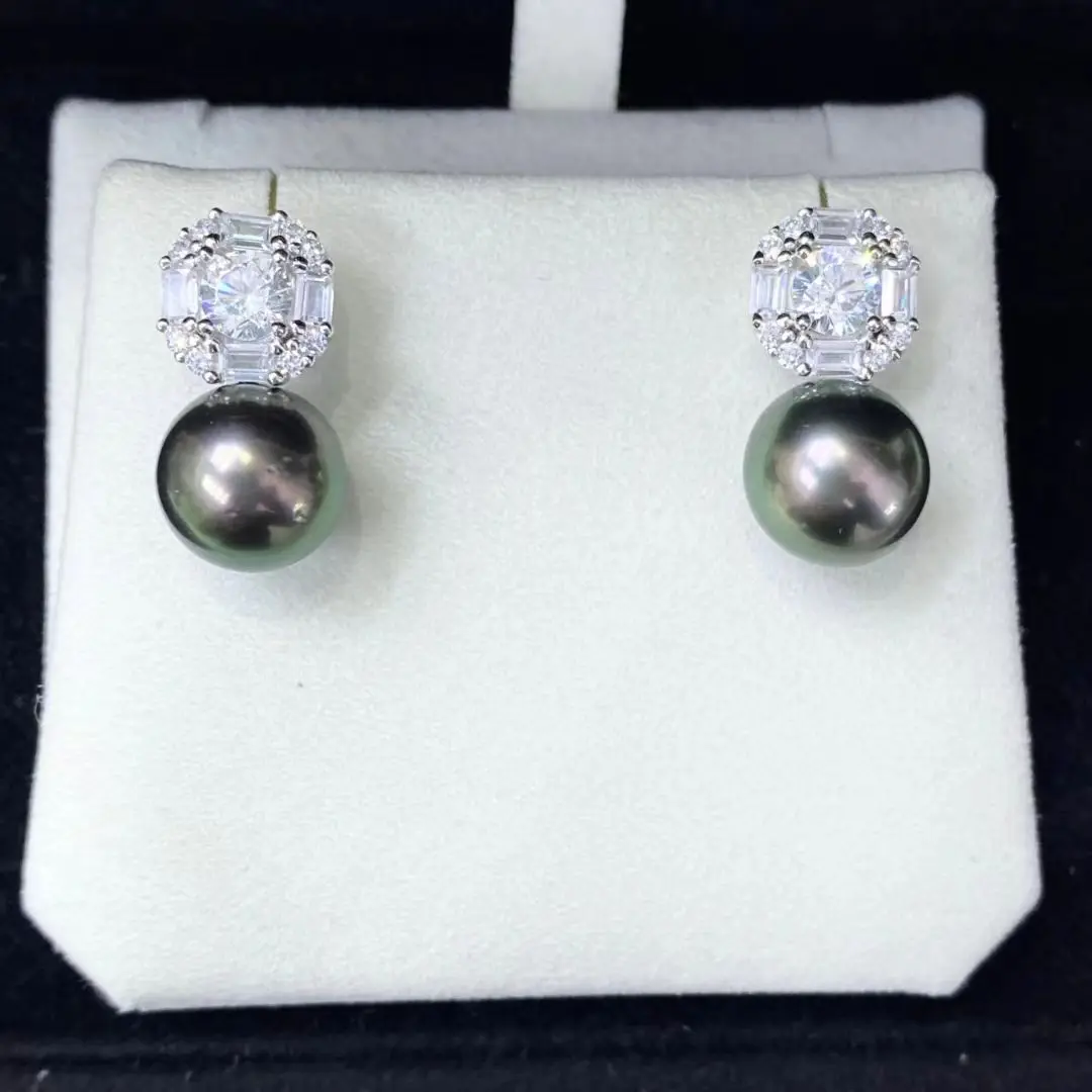 Wholesale S925 Sterling Silver Earrings Mount Findings Settings Base Mounting Parts Accessory for 10-11mm Pearls 5 pairs/lot