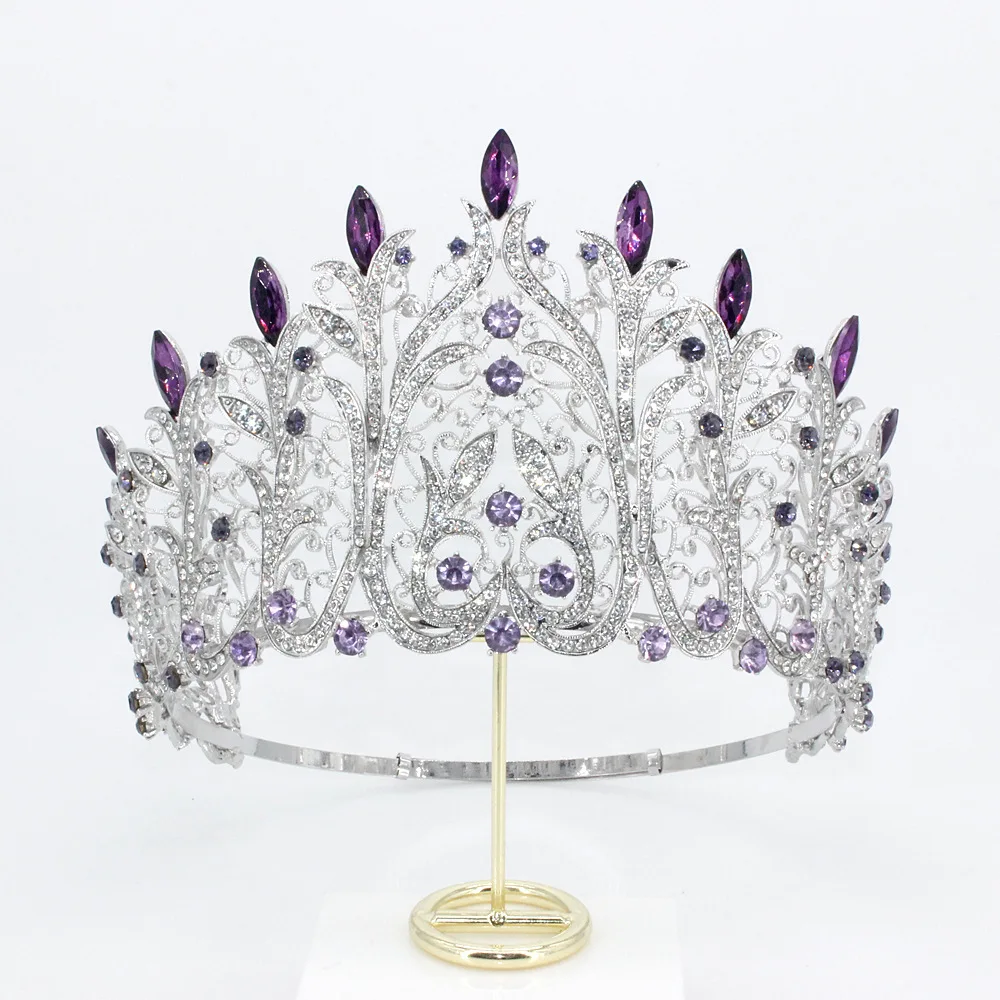 

New European and American Cross border Bridal Crown Hair Accessories Beauty Pageant and Fashion Show Crown Baroque Crown High en