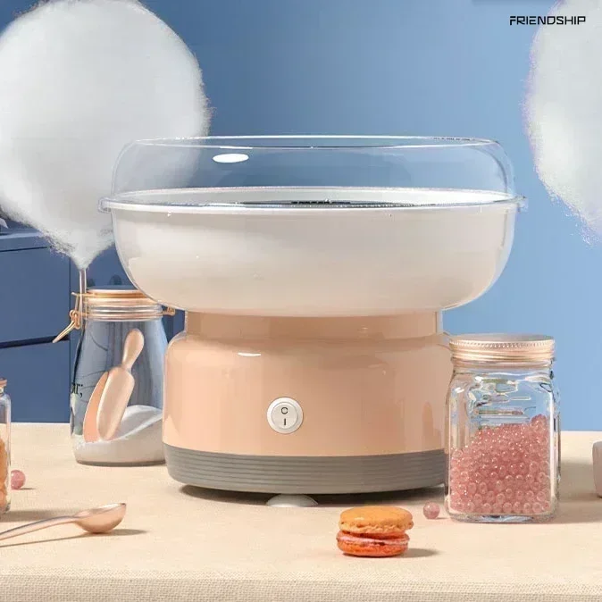 

New small and mini automatic home and commercial stall cotton candy machine.