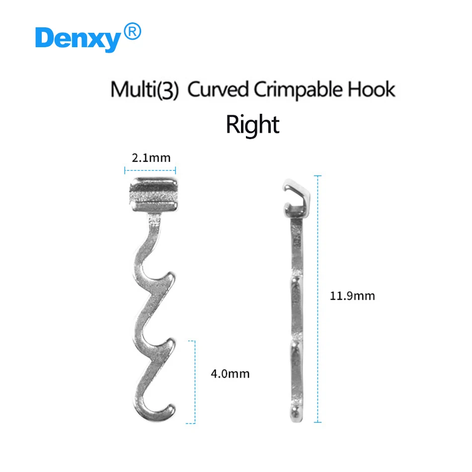 Denxy 50 Stück Zahnmedizinische Quetschbare Haken, Kurz/Mittel/Lang, für Kieferorthopädische Brackets, Zahnspangen, Zahnarztpraxis – Detail 14