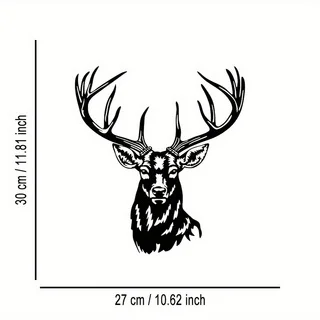 Elegant Deer Metal Wall Art- Halloween and Christmas Abstract Design, Suitable for Home, Office, Cafe, Bar Decoration| Ideal hou