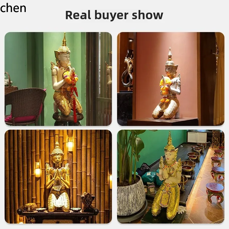 YFY  style SPA beauty salon decoration handicrafts kneeling Buddha style welcome ornament