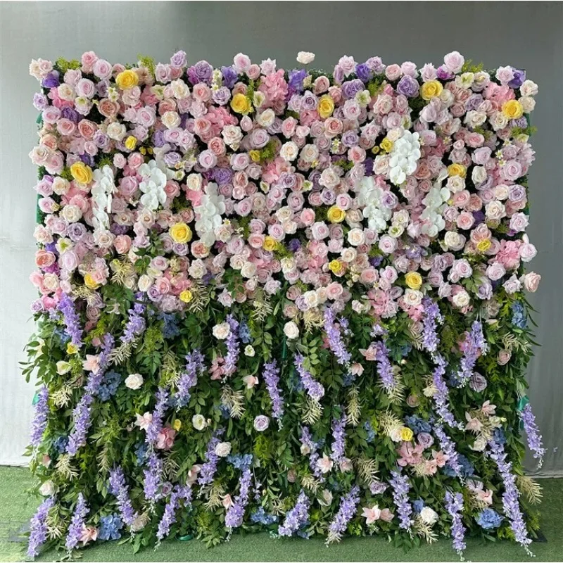 High-end cloth bottom flower wall background wall simulation flower photo background wedding wedding decoration wall