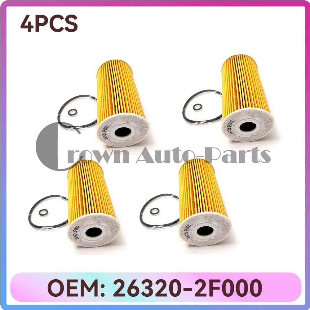 1PCS/4PCS Diesel R-Engine Oil Filter Kit  26320-2F000 For Hyundai Kia 2.0 2.2 263202F000