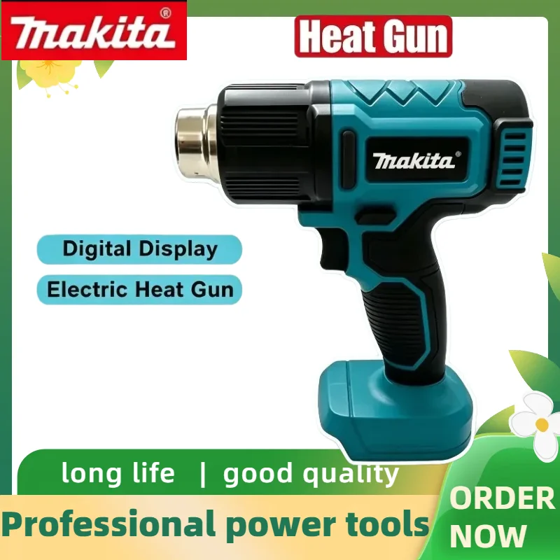 

Makita Cordless Handheld Adjustable Temp Hot Air Gun Electric Heating Tool Equipped With 3 Replaceable Nozzles For 18V 20V