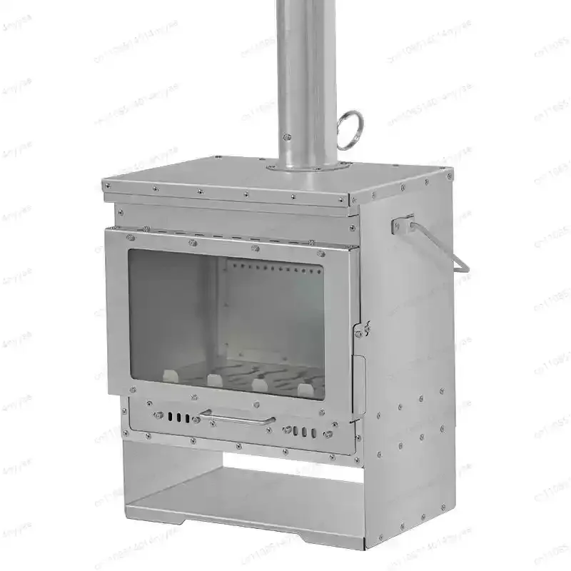 Outdoor Wood-burning Stove, Portable, with Chimney Pipe, for Cooking, Camping, Tents, Hiking, Fishing, Backpacking