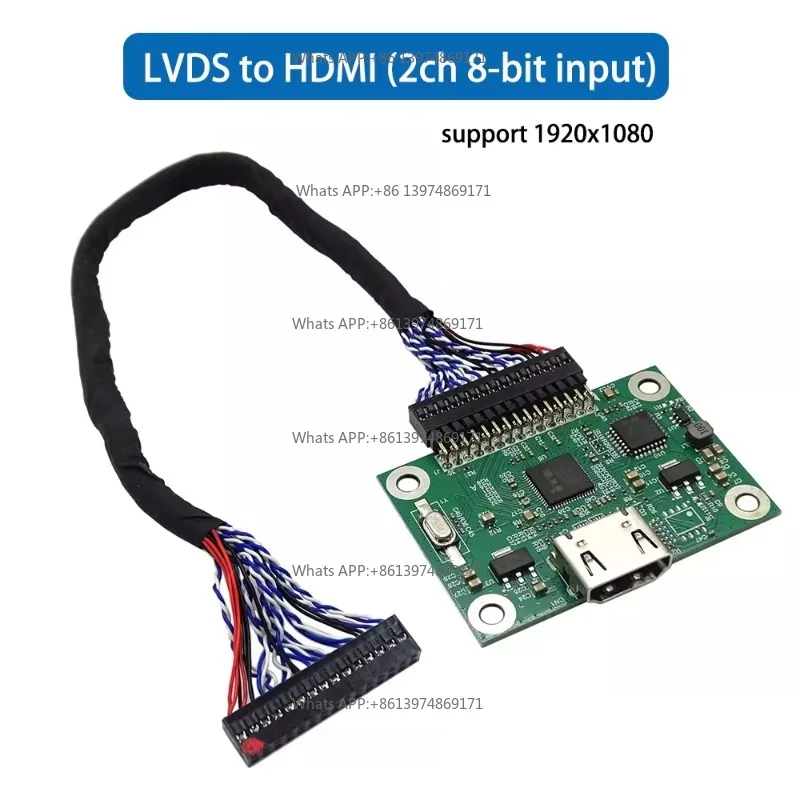 LVDS to HDMI turn board 2ch 8-bit  LVDS input support 1920x1080