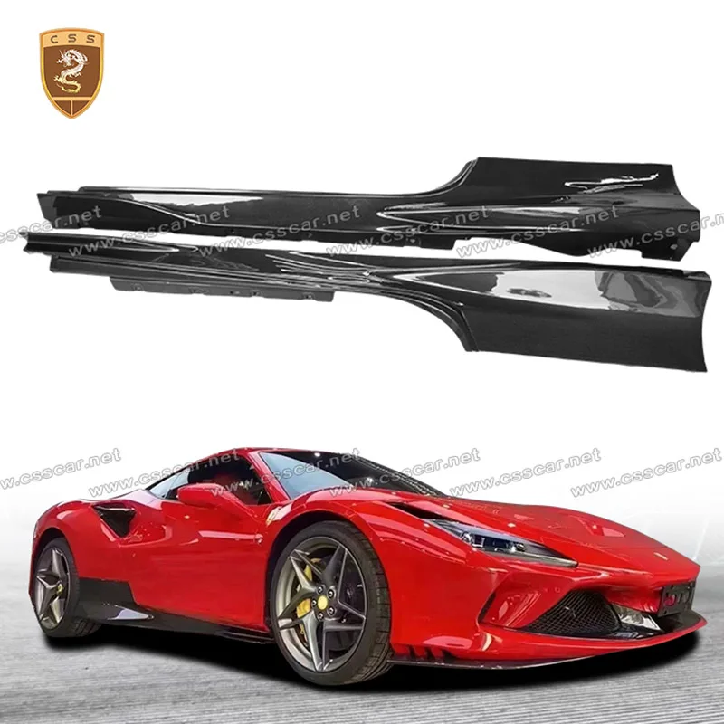 

2 шт., автомобильная боковая юбка, разделитель, диффузор, крылышко, боковое крыло, бампер для Ferrari F8, OEM стиль, сухой внешний аксессуар из углеродного волокна