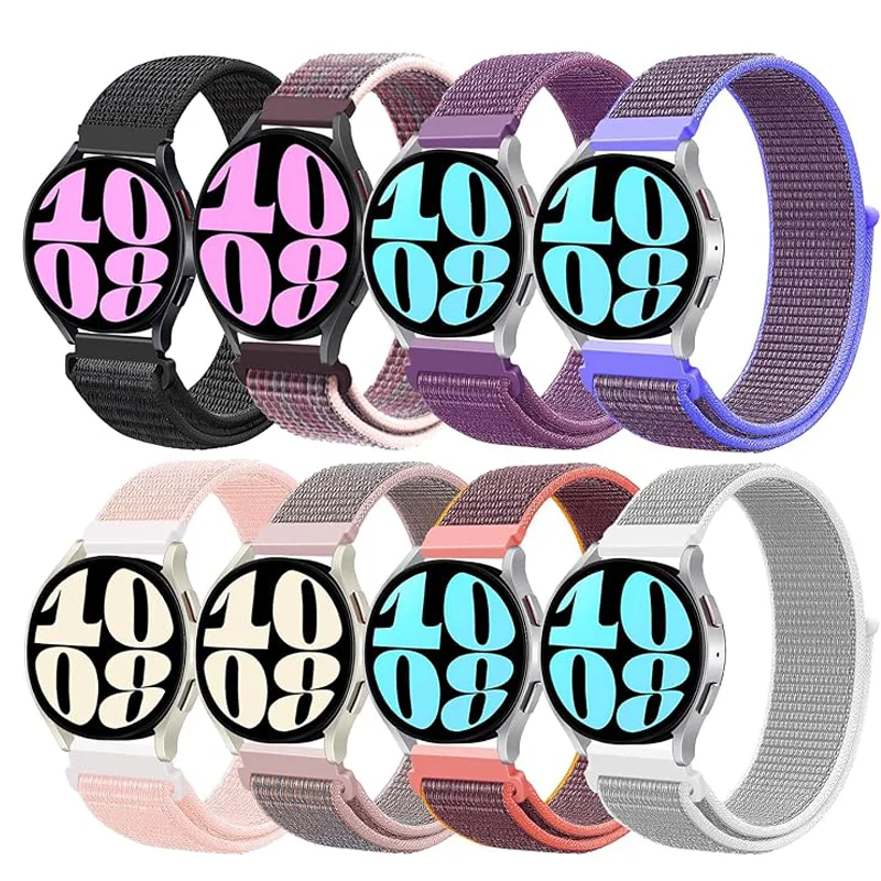 20mm Nylon loop For Samsung Galaxy Watch 6 5 Pro/4/classic/gear s3 frontier/active 40 44mm Sport Bracelet pride 22mm watch strap