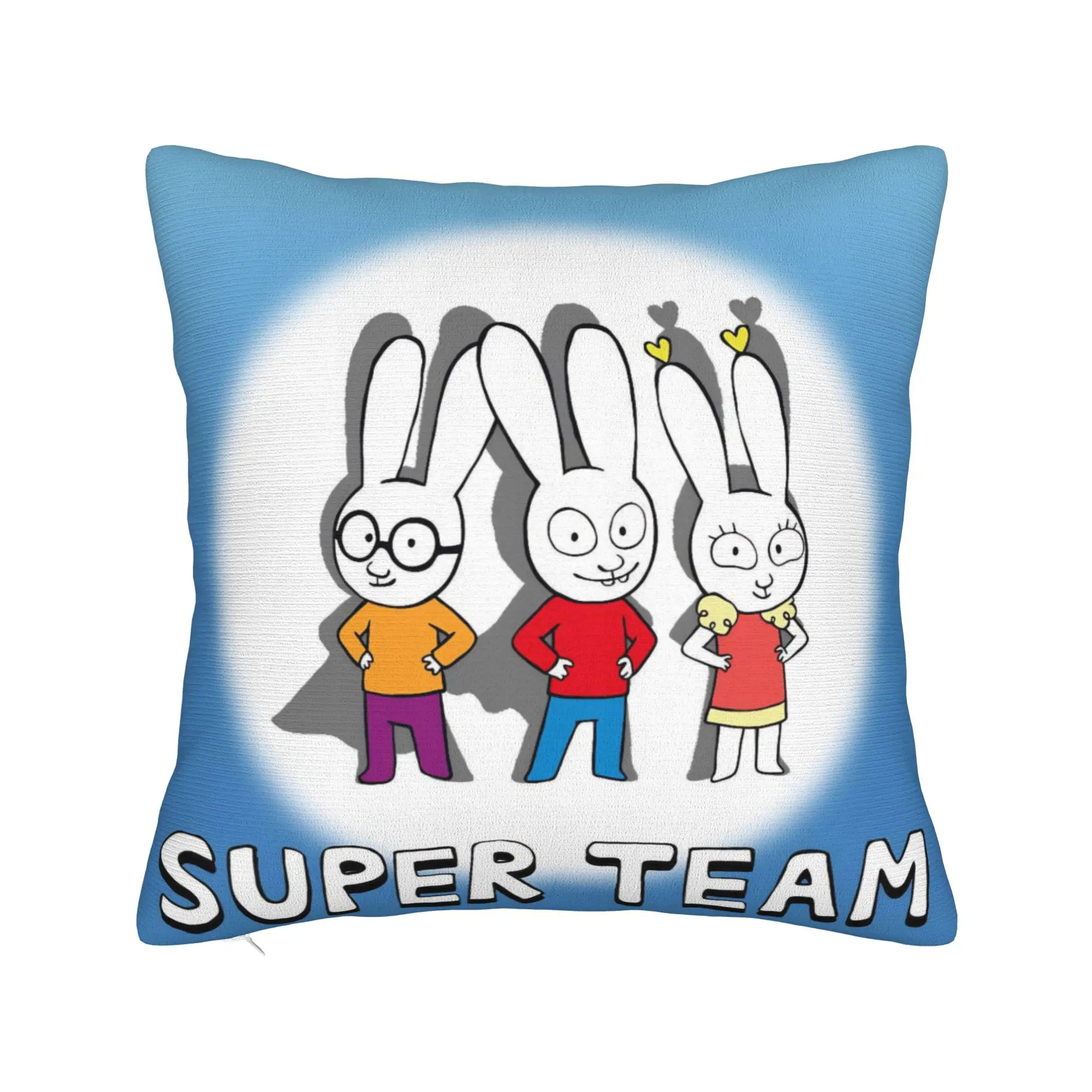 Decorative Pillowcase Simon Super Rabbit Merch Home  Throw Pillow Case Cover Square Multi Size