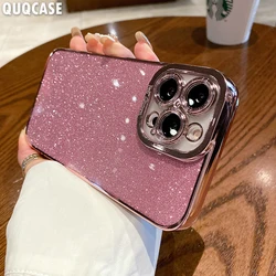 Square Plating Glitter Sparkly Case For iPhone 11 13 Pro Max i Phone 12 Mini XR X XS 7 8 Plus SE 2020 Shockproof Aesthetic Cover