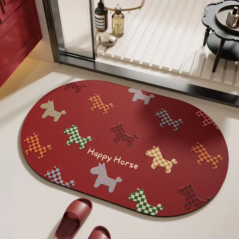 Bathroom absorbent diatom mud toilet  doormat toilet toilet floor mat toilet carpet