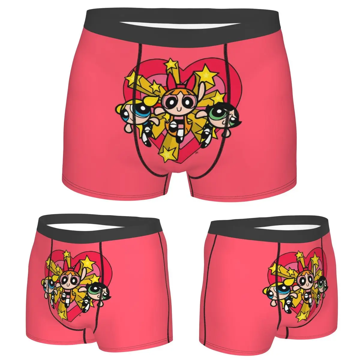 

Boxer Underpants Shorts Anime Powerpuff Girls Panties Men Comfortable Underwear for Homme Man Boyfriend Gift