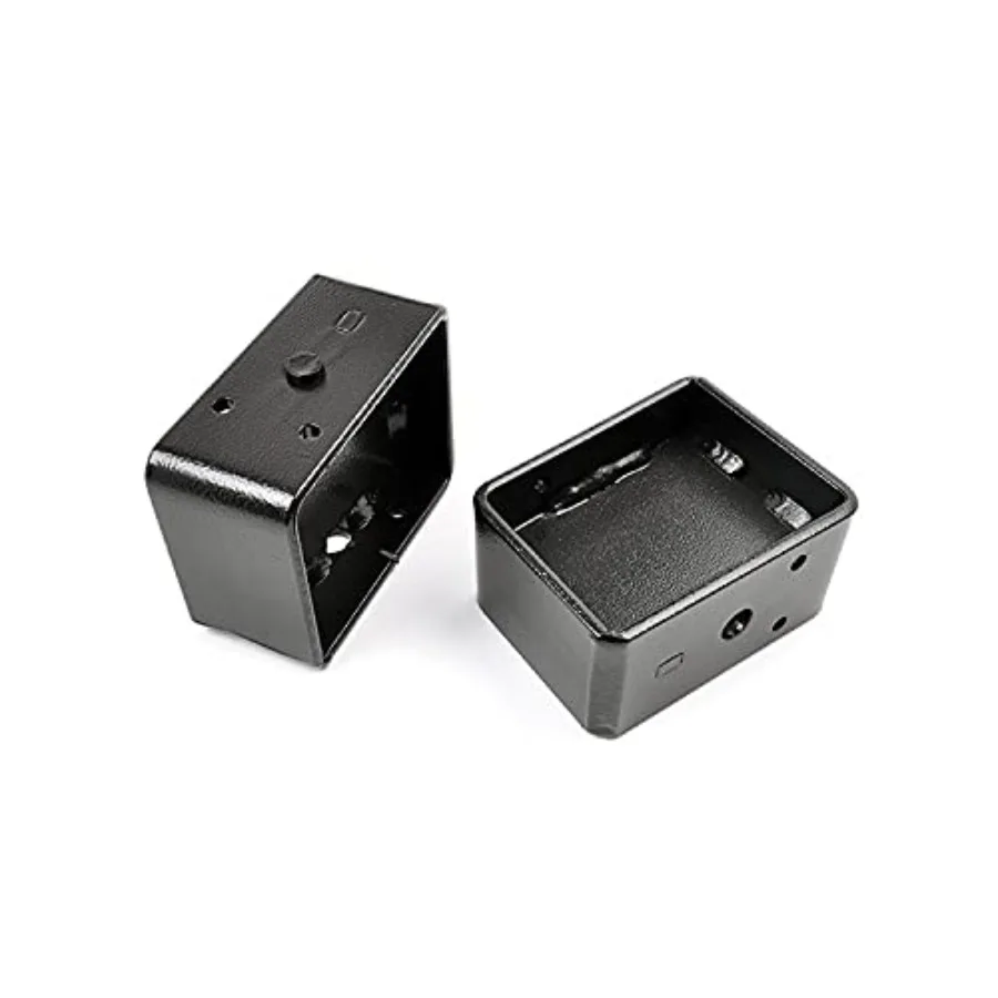 

Rear lift blocks for automotive suspension application, fabricated steel material, black color, 5-inch height with 9/16-inch pi
