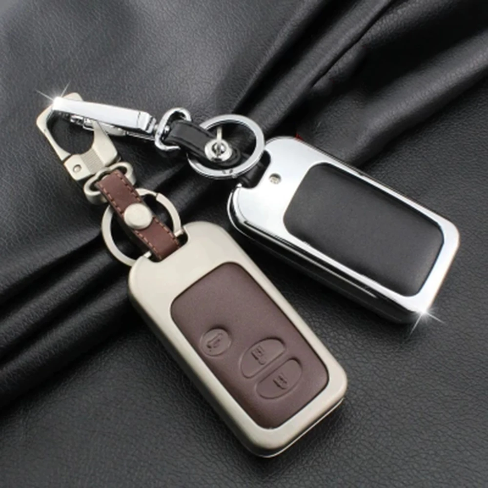 Car Cover Key Bag Keychain Case Shell Holder Zinc Alloy Leather Anti-Drop Auto Accessories For Subaru Forester BRZ 2013 XV 2014