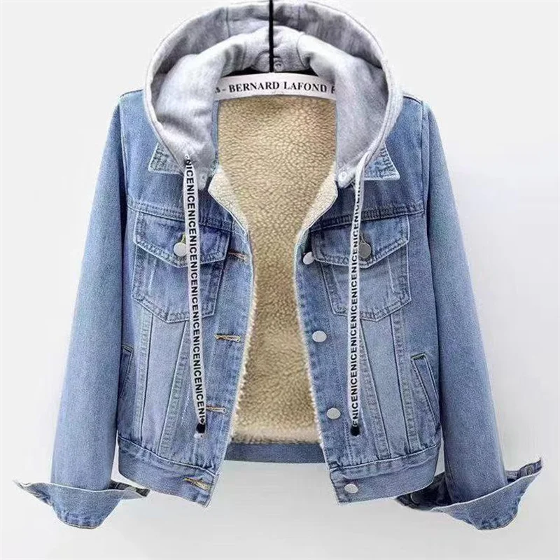 Cowboy Coat Female Students In The Spring And Autumn Of 2024 The New Korean Version Slim Hooded Coat With Wild Long Sleeves Top