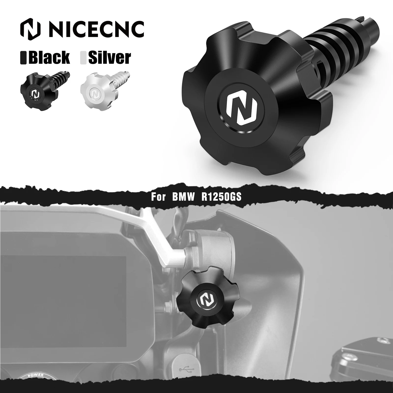 

Windshield Adjustment Wheel For BMW R1200GS Adventure K51/K50 2013-2018 R1250GS Adventure K51/K50 2018-2024 2023 2022 2021 2020