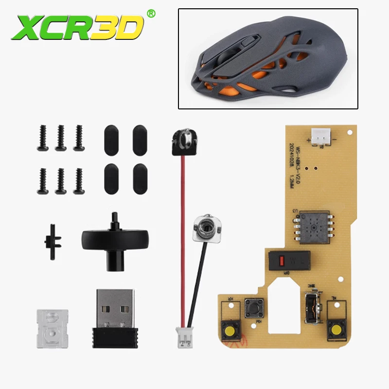 XCR Hardware Bambu Lab Wireless Computer Mouse MH002 Components Kit 3D printing DIY Creative Model Tiny Model Kit For 3D Printer